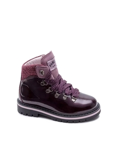 Кожаные сапоги для девочки со шнурками, фиолетовый Pablosky
