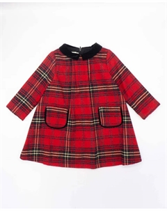 Красное платье для девочки с клетчатым принтом Fina ejerique
