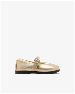 Балетки для девочек с пряжкой и металлизированной отделкой, золотой Conguitos