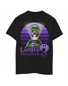 Фиолетовая футболка Luigi's Mansion 3 Luigi's Mansion 3 для мальчиков 8–20 лет с рисунком портрета Luigi Licensed character