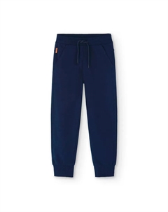 Спортивные брюки для мальчика с карманами и регулировкой на шнурке, темно-синий Boboli
