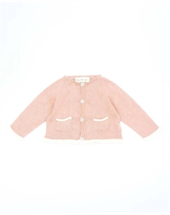 Куртка для девочки с карманами и застежкой на пуговицы, розовый Fina ejerique