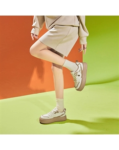 Кеды, скейтборд обувь женская низкая, черный/белый Exull q