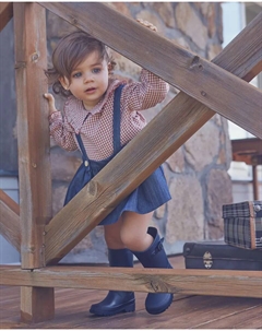 Кофточка с длинными рукавами в мелкую клетку для девочки, красный Dadati