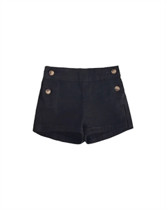 Черные шорты для мальчика на пуговицах по бокам Dadati