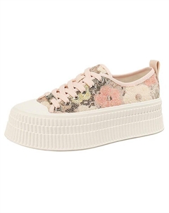 Кеды, скейтборд обувь женская низкая, серебряный Josiny