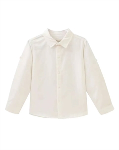 Белая рубашка для мальчика с закатанными рукавами Dadati