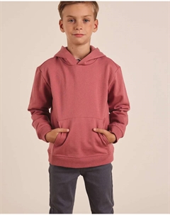 Толстовка с капюшоном для мальчика макияжно-розового цвета с карманом-кенгуру Dadati