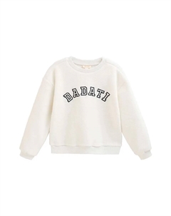 Толстовка из овчины для девочки с вышивкой, белый Dadati