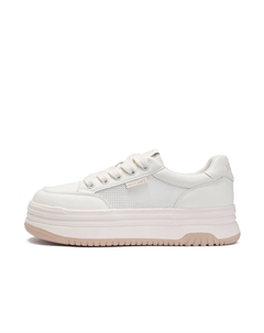 Кеды, скейтборд обувь женская низкая, бежевый/фиолетовый Josiny