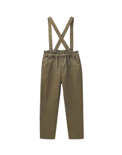 Комбинезон для девочки на съемных бретелях зеленого цвета хаки Dadati