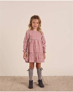 Платье для девочки в бело-розовую клетку Dadati