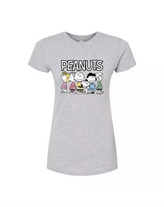 Юниорская футболка с круглым вырезом и рисунком Peanuts, серый Licensed character