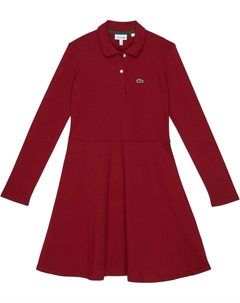 Платье Kids Long Sleeve Polo Shirtdress, цвет Turkey Red Lacoste