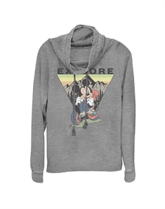 Детский топ с изображением Микки Мауса и портретом Disney's Explore с воротником-хомутом Licensed character