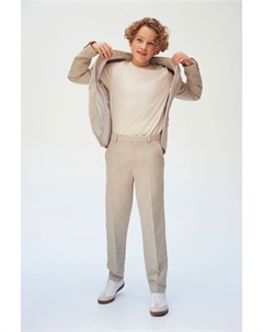 Костюмные брюки из структурированной ткани, бежевый H&m