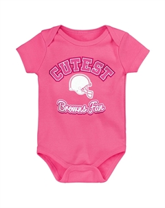 Розовый костюм для новорожденных и младенцев Cleveland Browns Cute Fan Bodysuit Outerstuff