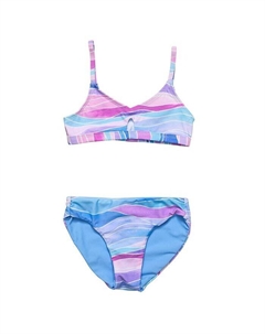 Бикини с замочной скважиной для девочек Water Hues - Little Kid, Big Kid, синий Snapper rock