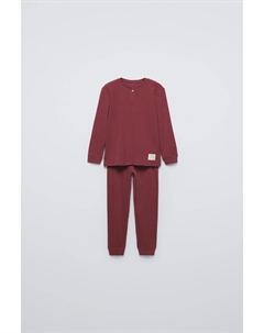 Однотонная пижама henley, бордо Zara