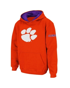 Оранжевый пуловер с капюшоном и большим логотипом Youth Stadium Athletic Clemson Tigers Unbranded