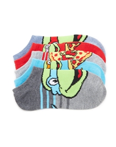 Носки Teenage Mutant Ninja Turtles Kids' No Show Socks - 5 Pack, цвет grey_blue_multicolor High point design
