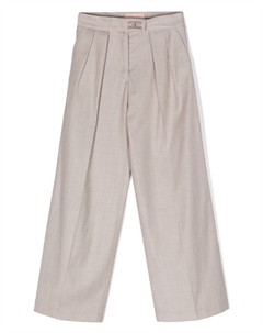 Брюки палаццо с завышенной талией, серый Elisabetta franchi la mia bambina