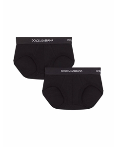 Kids комплект из двух боксеров с логотипом, черный Dolce&gabbana