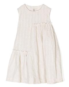 Льняное платье в полоску, серый Il gufo