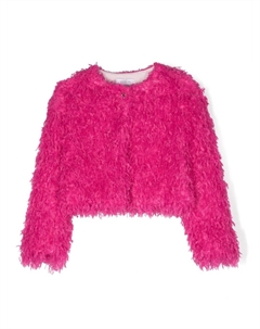 Фактурный жакет с круглым вырезом, розовый Monnalisa