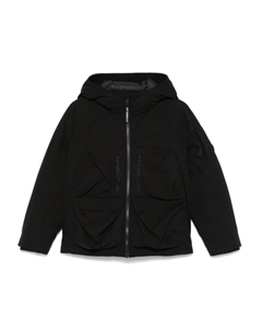 Детская стеганая куртка с капюшоном CP Company, черный C.p. company kids