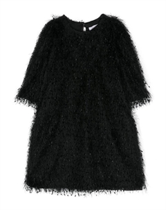 Платье миди с бахромой, черный Monnalisa