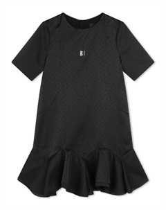 Kids платье-футболка с жаккардовым логотипом, черный Givenchy