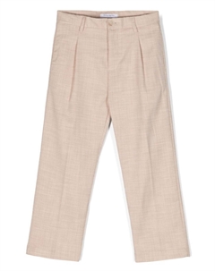 Kids плиссированные зауженные брюки, серый Paolo pecora