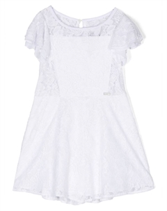 Платье с короткими рукавами, белый Monnalisa