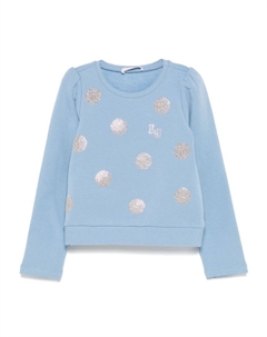 Толстовка в горошек, украшенная кристаллами, синий Liu jo