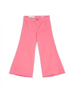 KIDS расклешенные джинсы с нашивкой-логотипом, розовый Dondup