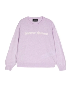 Kids джемпер с логотипом, фиолетовый Emporio armani
