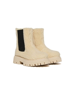 Ботильоны Kids из искусственной овчины, серый Marni