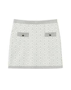 Kids жаккардовая юбка, белый Twinset