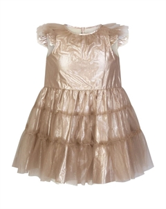 Платье мини Charabia из тюля с блестками, золотой Bonpoint