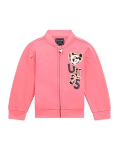 Угадайте детский свитшот с аппликацией логотипа, розовый Guess kids