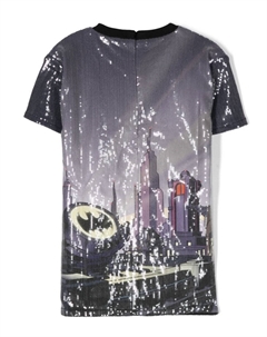 Kids платье с короткими рукавами и пайетками, серый Dkny