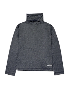 Kids топ с высоким воротником и логотипом, серый Max&co