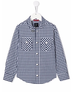 Kids рубашка в клетку гингем, синий Fay