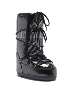 Сапоги с блестками и логотипом, черный Moon boot kids