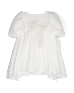 Шелковое платье с бантом, серый La stupenderia