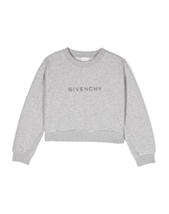 Kids толстовка с вышитым логотипом, серый Givenchy
