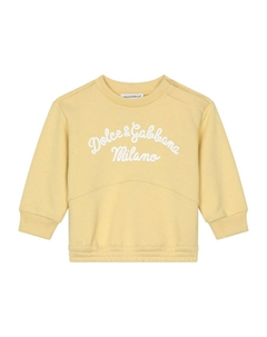 Dolce & Gabbana Kids топ из джерси с логотипом, желтый Dolce&gabbana