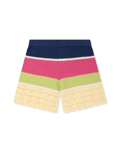 Вязаные крючком хлопковые шорты Kids, синий Emporio armani