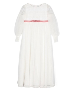 Платье с вышитым бантом, белый Amaya